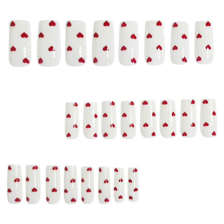 Artistic Heart-Themed Press-On Nail Set Kalsten