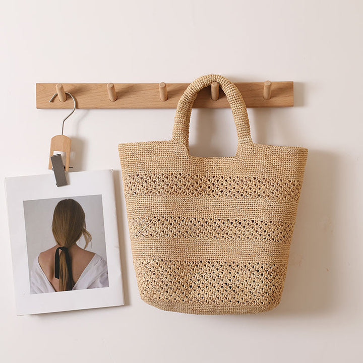 Handcrafted Beach Bag Made From Braided Natural Material Kalsten