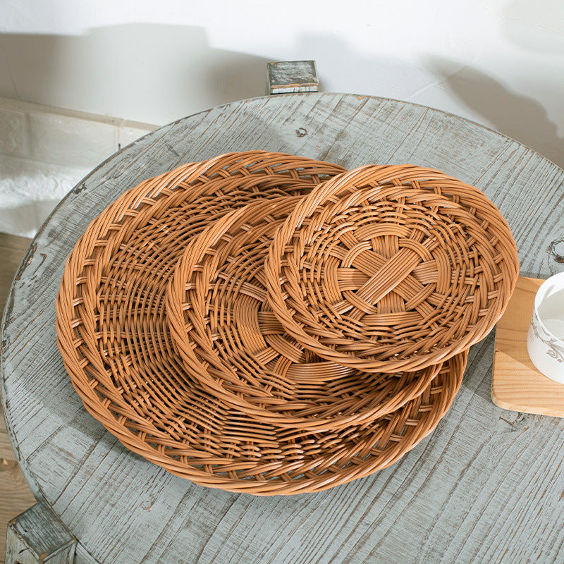 Decorative Oval Woven Serving Tray Kalsten