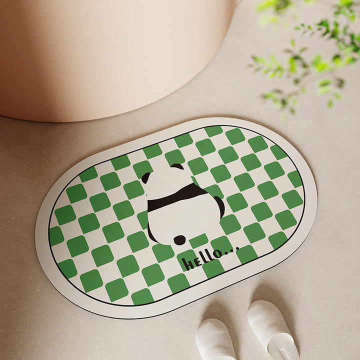 Cute Panda-Themed Bath Mat Kalsten