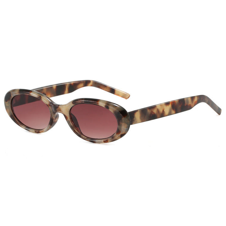Women's oval sunglasses with transparent effect and UV protection Kalsten