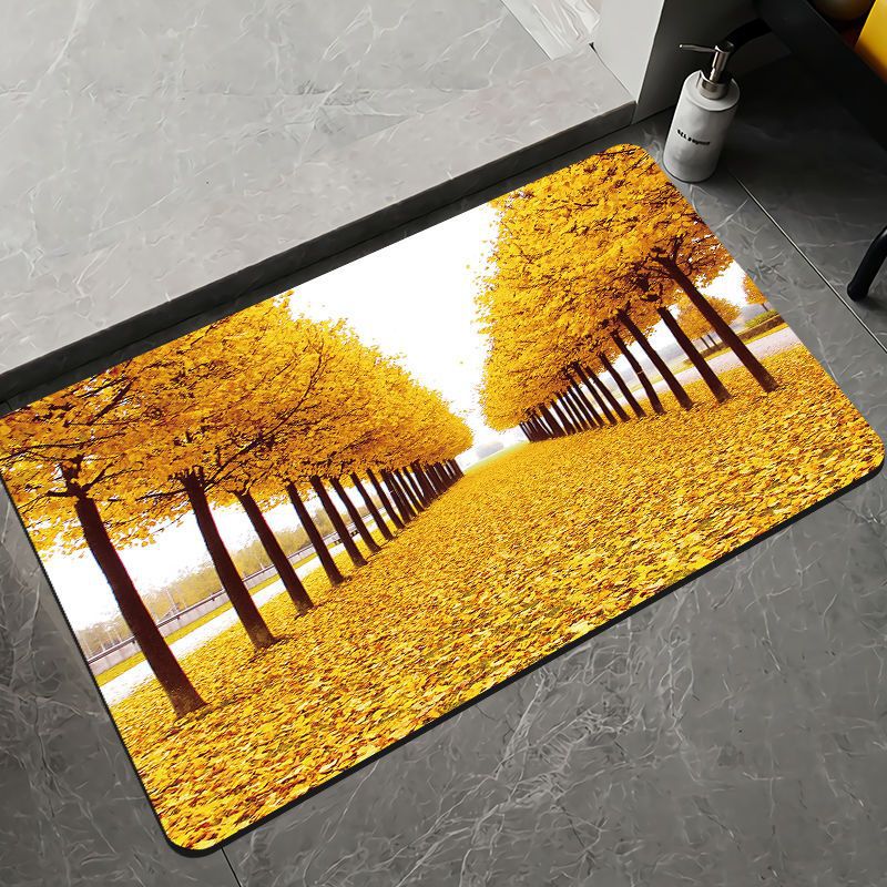 Elegant Floral Design Bath Mat Kalsten