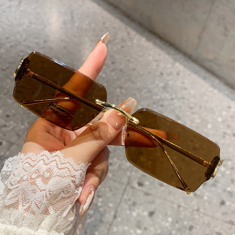 Women's oversized sunglasses with high-quality metal frame and polarized lenses Kalsten