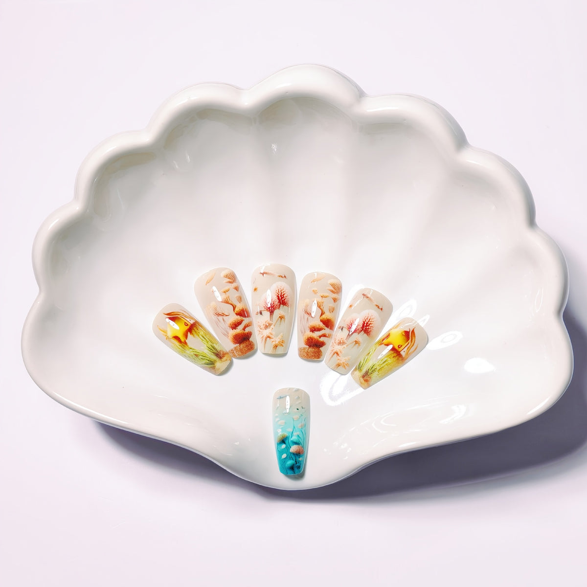 Underwater Scenery 3D Nail Art Acalora