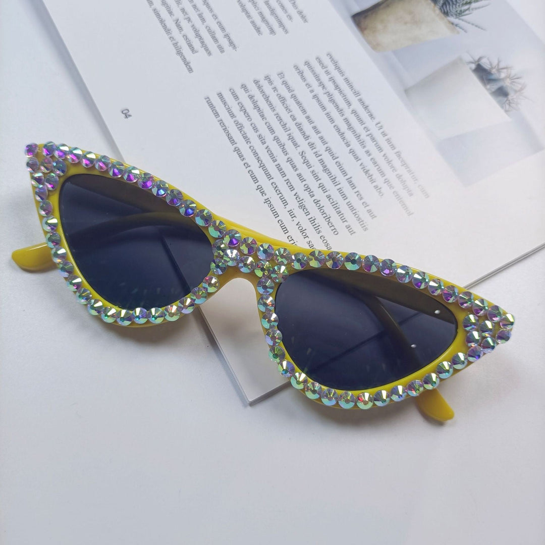 Women's Cat-Eye Sunglasses with Sparkling Crystal Trimming Kalsten