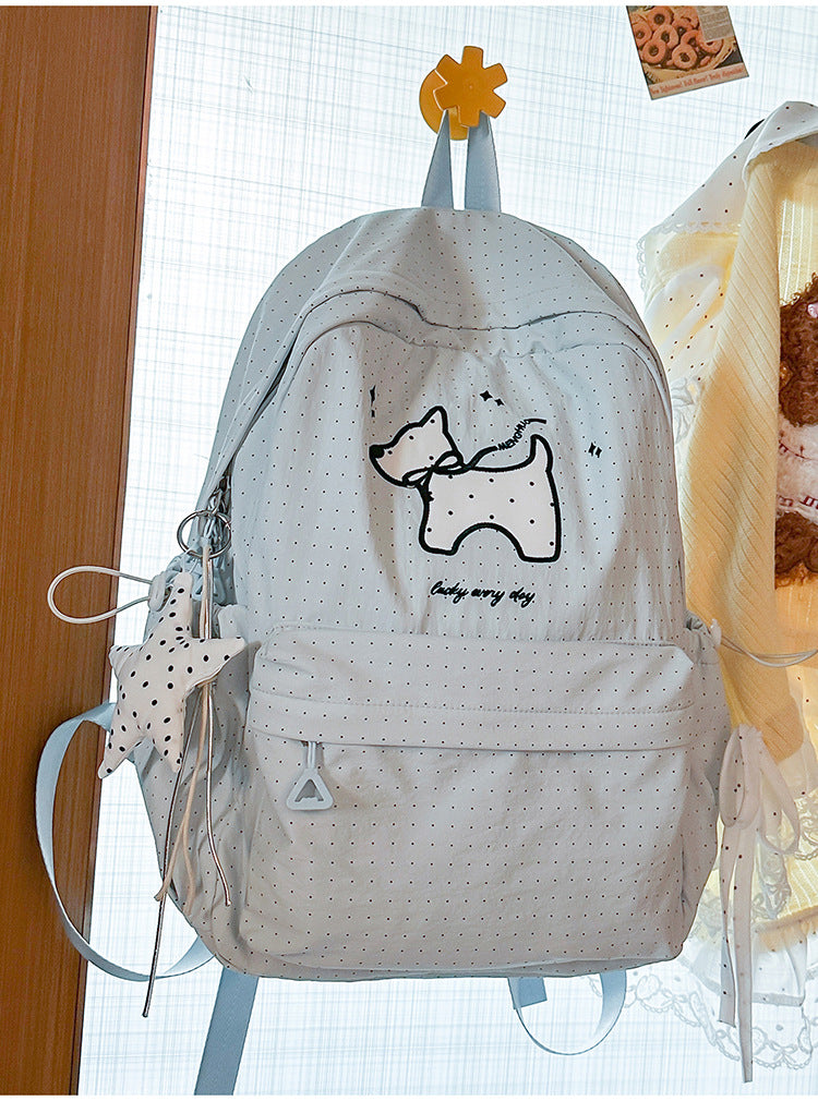 Lightweight Cat Print School Backpack