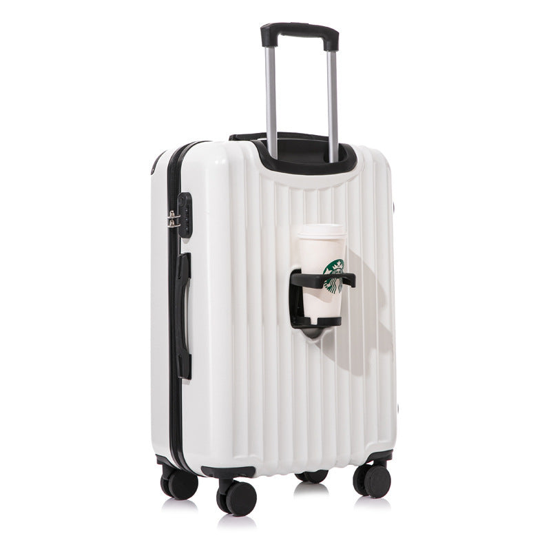 Unisex Innovative Hard-Shell Spinner Luggage with Integrated Cup Holder Kalsten