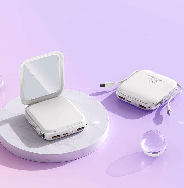 Portable cosmetic power bank with integrated mirror Kalsten