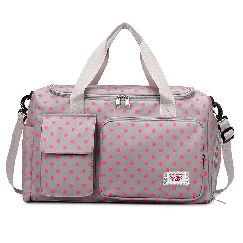 Spacious Polka Dot Travel Duffel