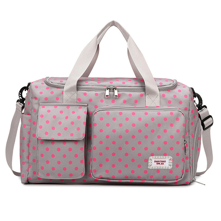 Spacious Polka Dot Travel Duffel