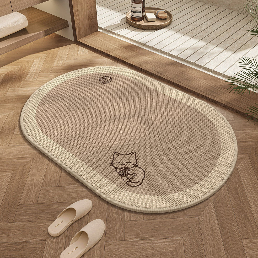 Cute Cat Design Bath Mat Kalsten
