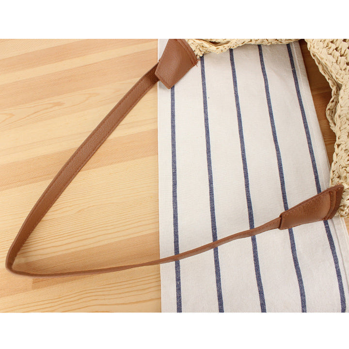 Handcrafted macrame bag with elegant leather accent Kalsten