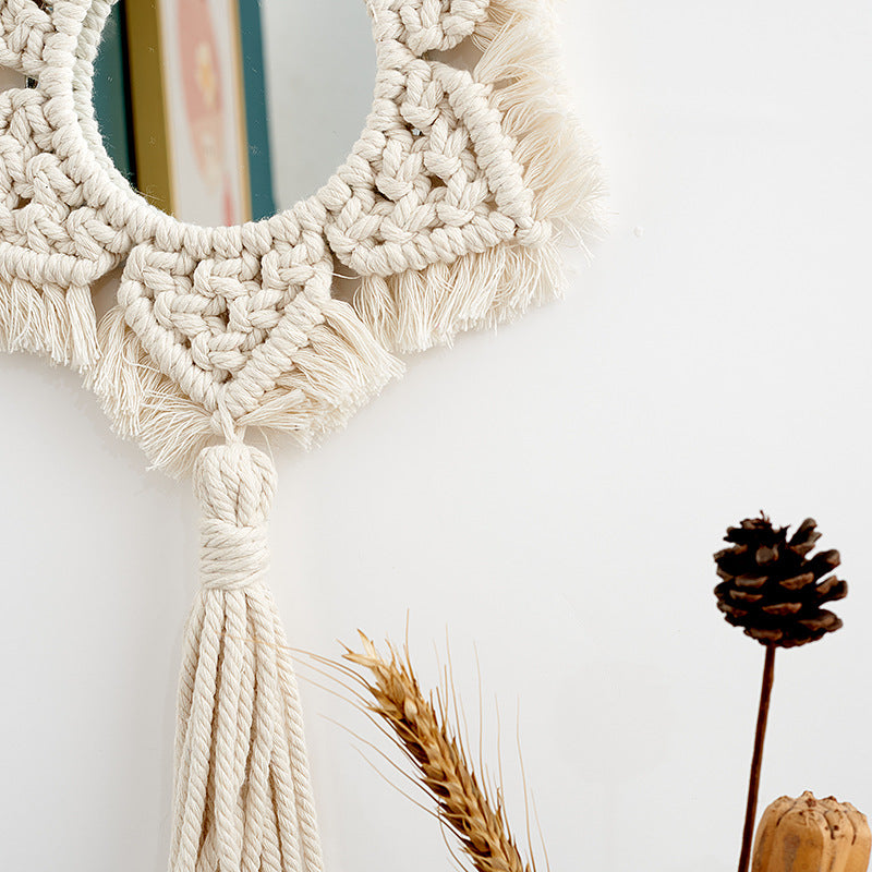 Macrame Star-Shaped Wall Mirror Acalora