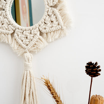 Macrame Star-Shaped Wall Mirror Acalora