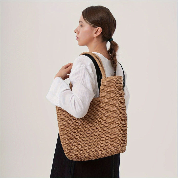 Handcrafted natural fiber tote bag Kalsten