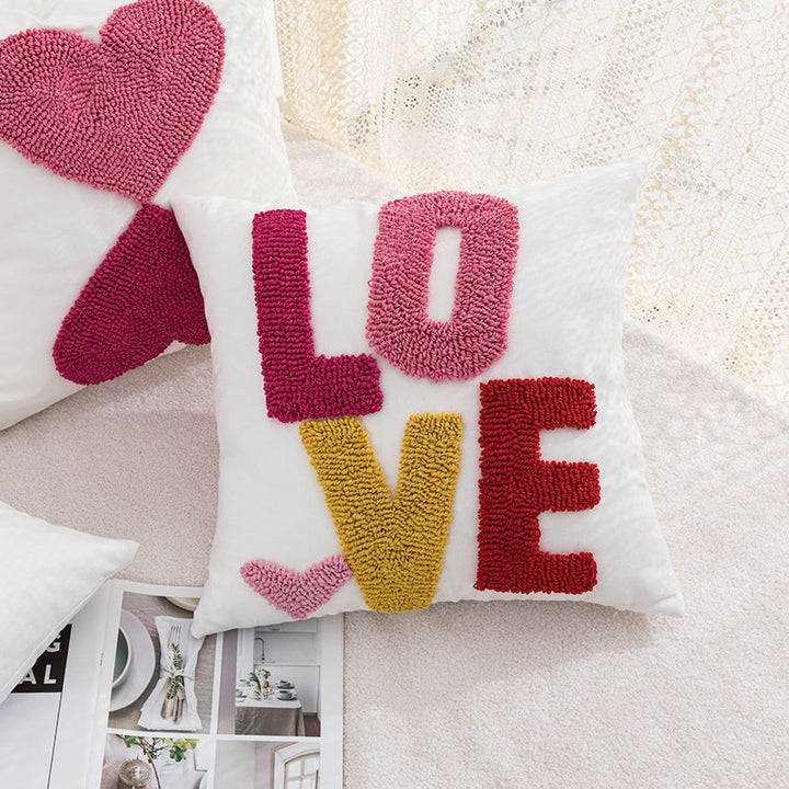Women Decorative Pillowcase with Heart Pattern Kalsten