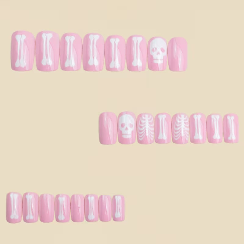 Halloween-Themed Skeleton Nail Art Kalsten