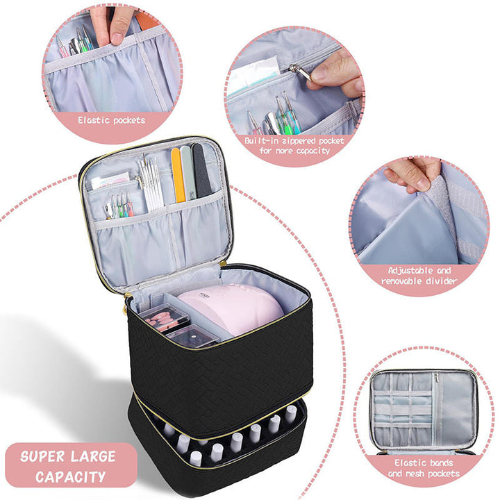 Cosmetic storage bag with multiple compartments Kalsten