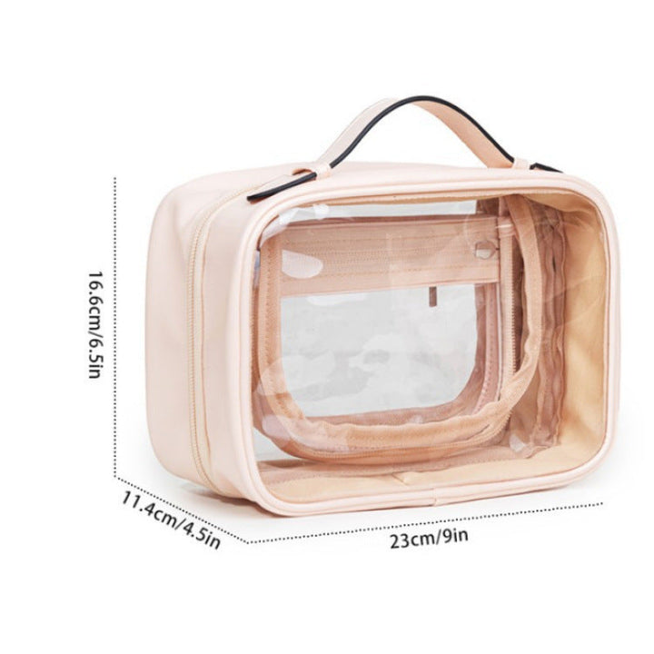 Cosmetic storage bag with transparent compartments Kalsten