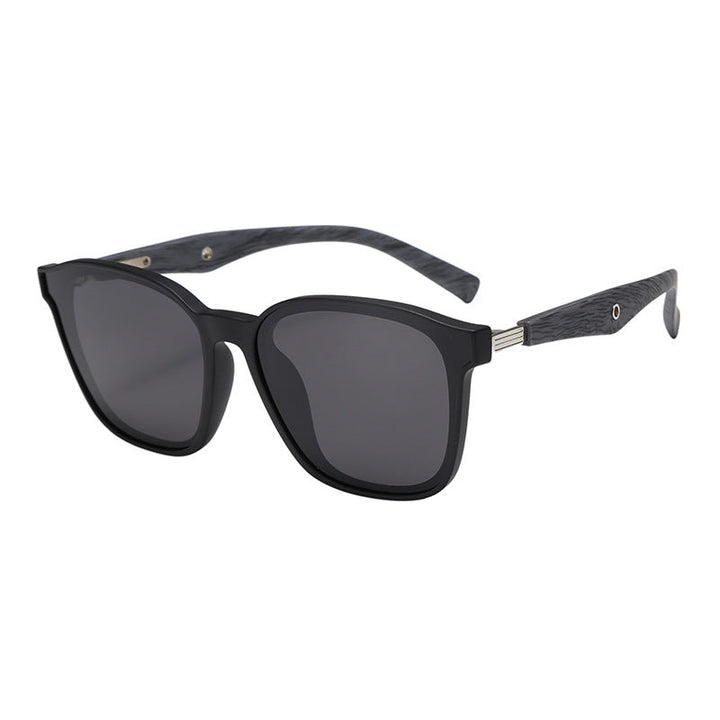 Women stylish oversized sunglasses with wooden accents Kalsten