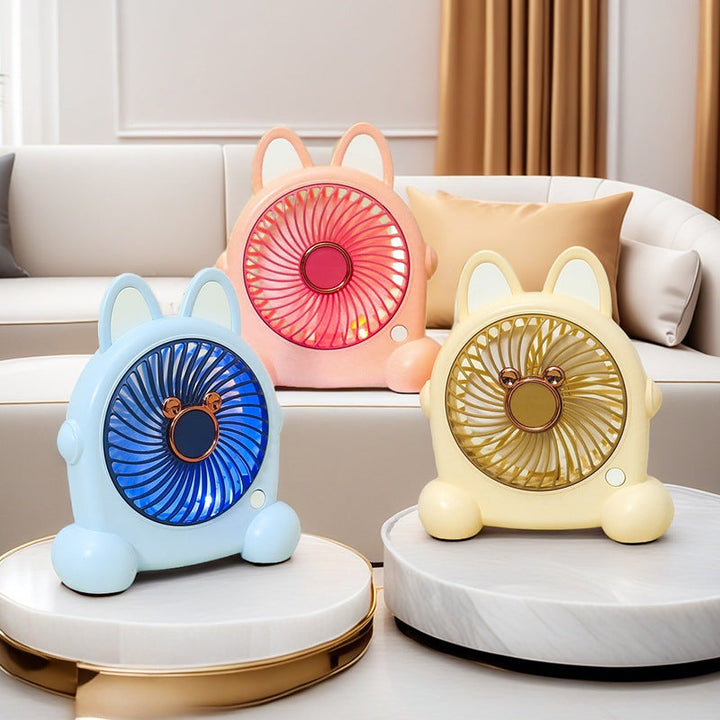 Women Portable Table Fan with LED Lighting Kalsten