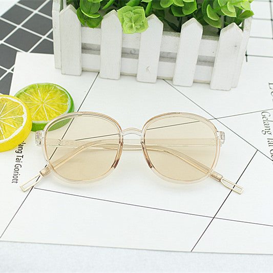 Ladies fashionable square sunglasses with transparent frame Kalsten