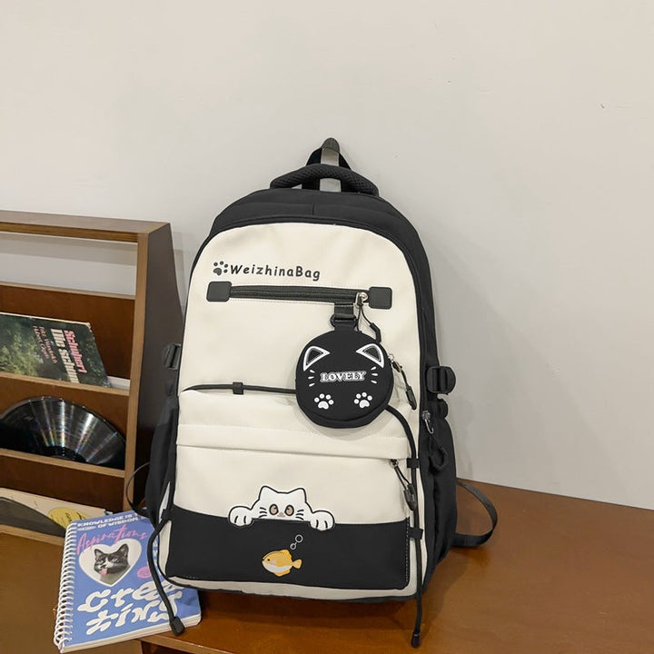 Playful Cat-Design School Backpack