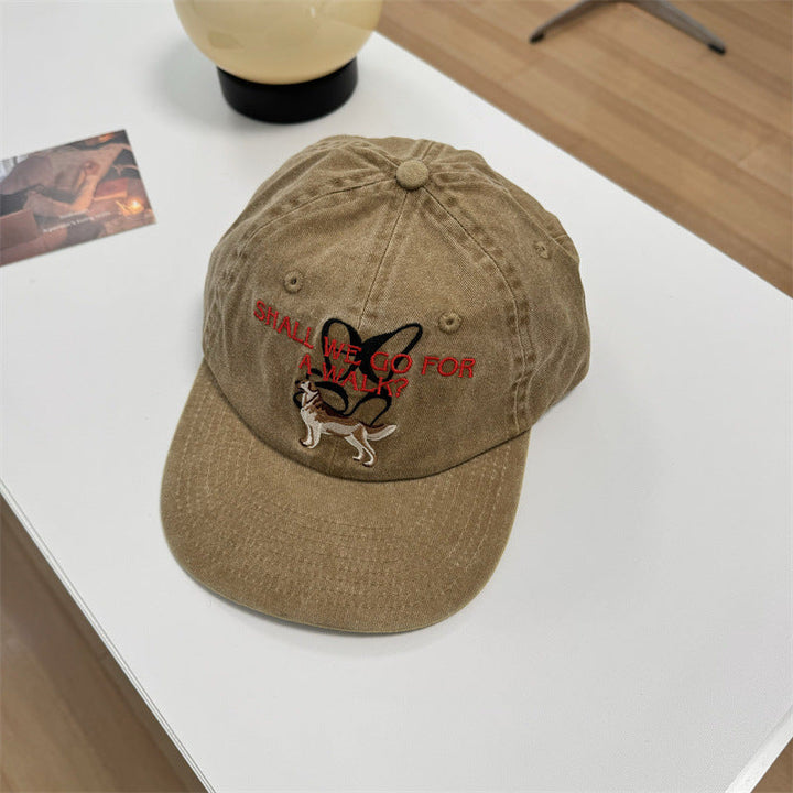 Unisex Funny Embroidered Dog-Themed Cap Kalsten