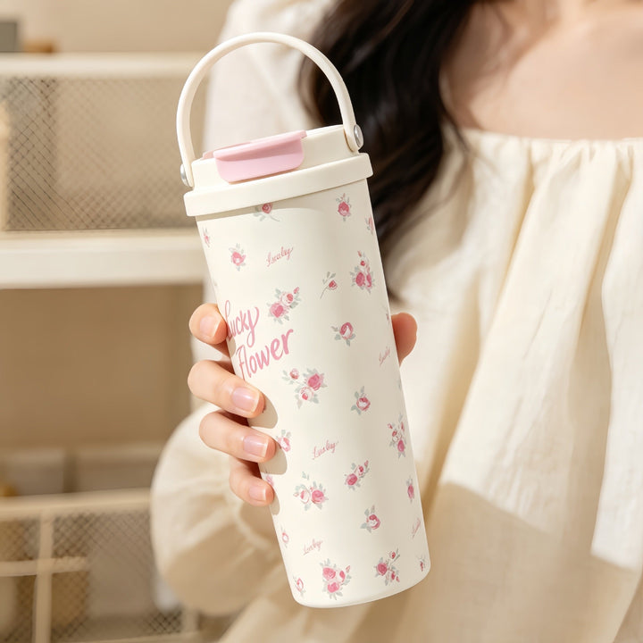 Women’s insulated bottle with high-quality floral design Kalsten