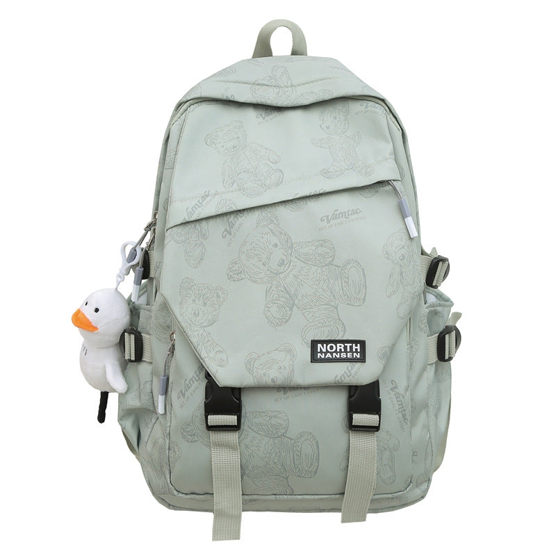 Playful Character Print School Backpack Kalsten