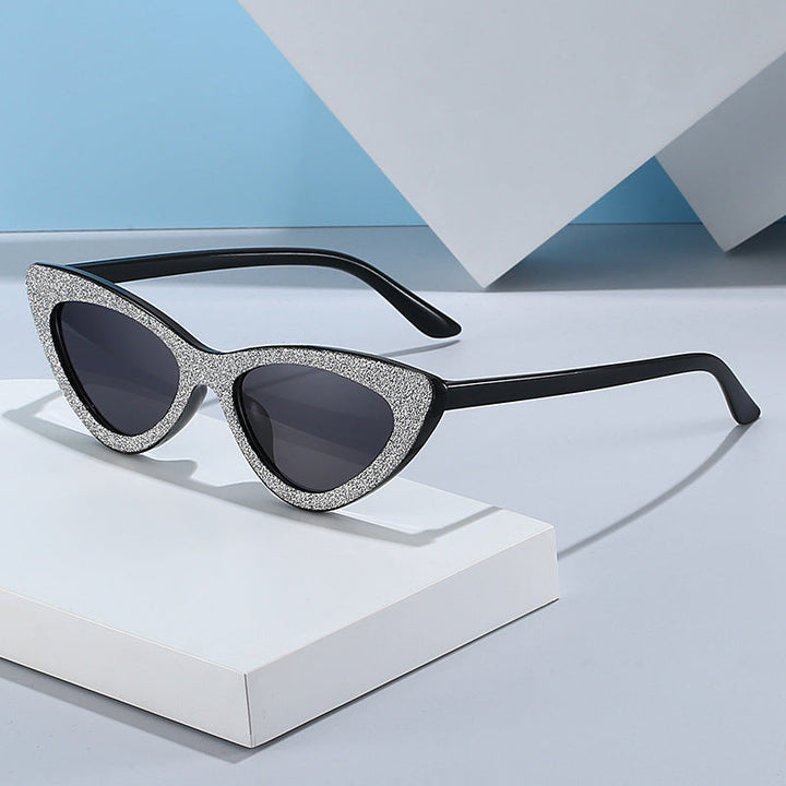 Ladies Cat-Eye Sunglasses with Glamorous Glitter Frame Kalsten