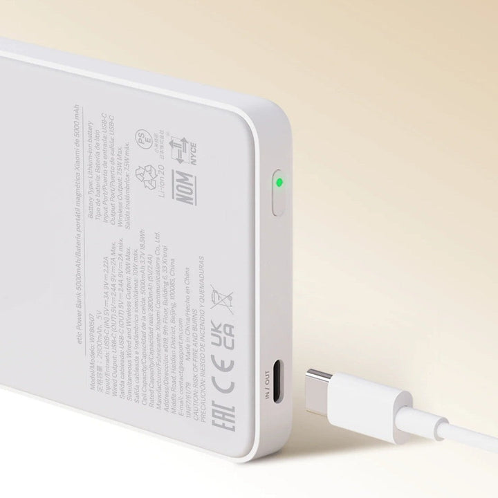 Slim Magnetic wireless portable power bank with USB-C PD pass-through Kalsten