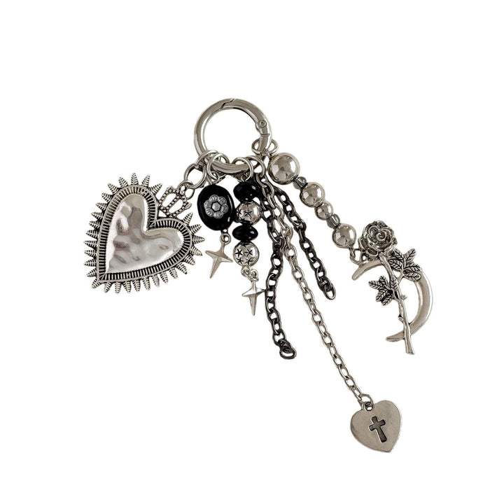 Keychain with heart and floral motif Kalsten