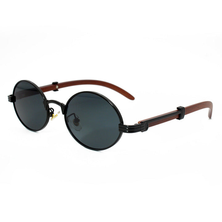 Elegant round sunglasses with high-quality metal frame Kalsten