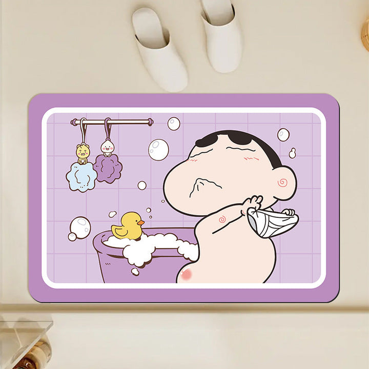 Cartoon Bear-Themed Non-Slip Bath Mat