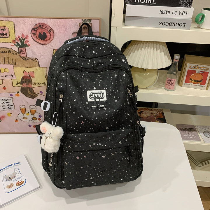 Star-Print Fashion School Backpack Kalsten
