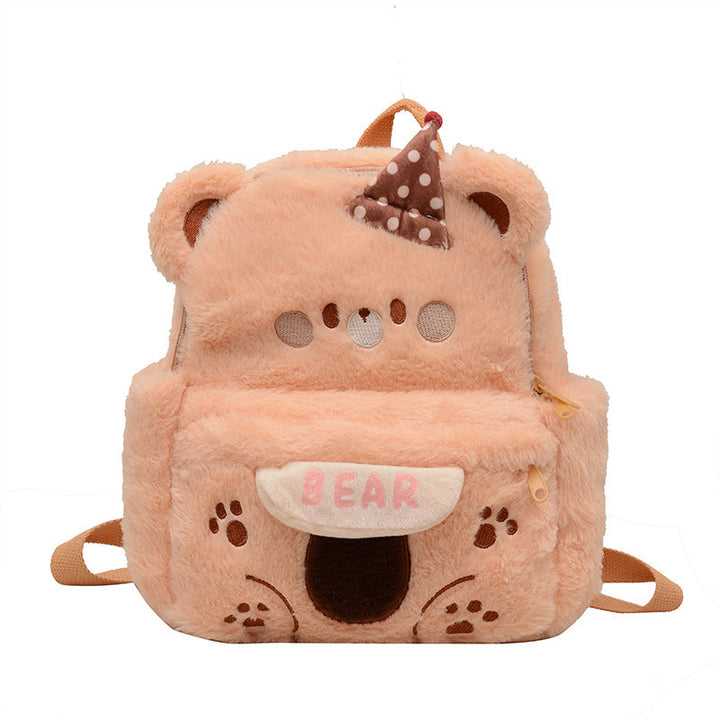 Plush backpack with cute bear motif Kalsten