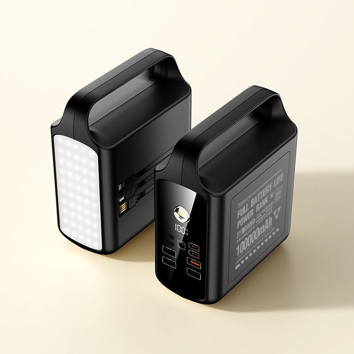 Portable power bank with integrated LED lighting and high capacity Kalsten