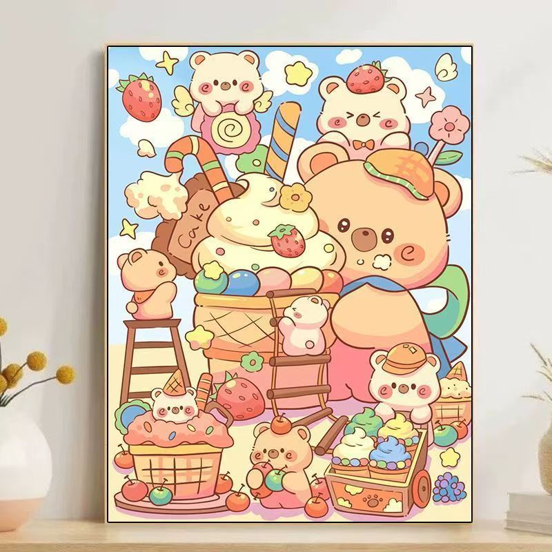 Cute Cartoon Dessert-Themed Wall Art Kalsten