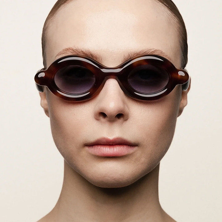Women's sunglasses in trendy retro design with oval lenses Kalsten