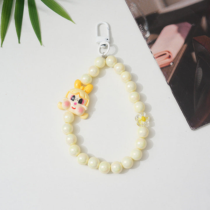 Cartoon-Themed Beaded Keychain kalsten