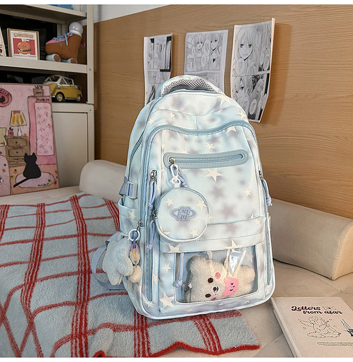 Stylish Star-Patterned School Backpack