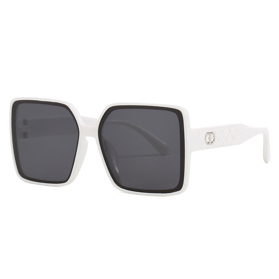 Ladies fashionable square sunglasses with transparent design Kalsten