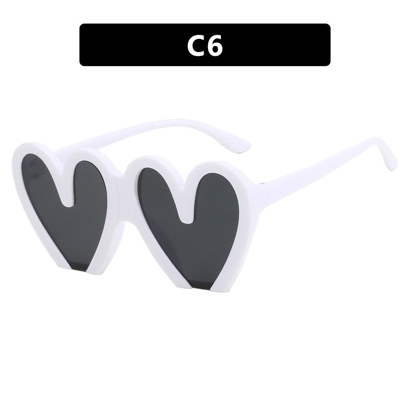 Women's Heart-Shaped Sunglasses with Durable Plastic Frame and UV Protection Kalsten