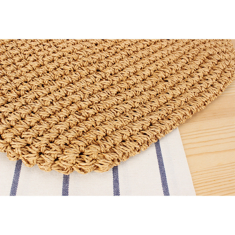 Beach bag made of natural raffia with playful design and elegant bow decoration Kalsten