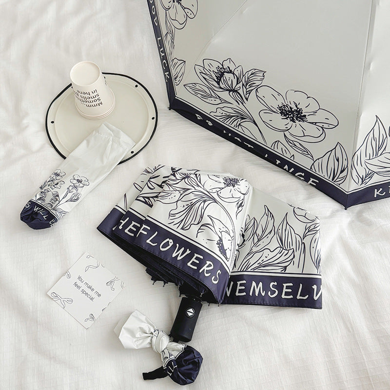 Women's Folding Umbrella with Creative Art Design Kalsten