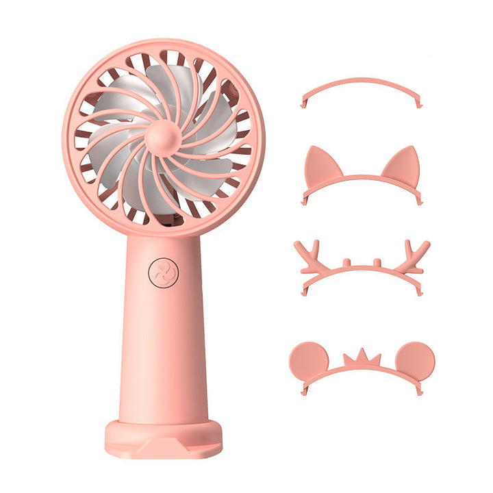 Ladies Portable Mini Hand Fan with Creative Ear Design Kalsten