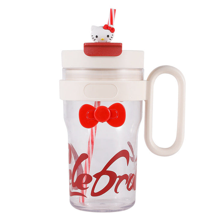 Ladies drinking cup with antibacterial lid and integrated carrying handle Kalsten