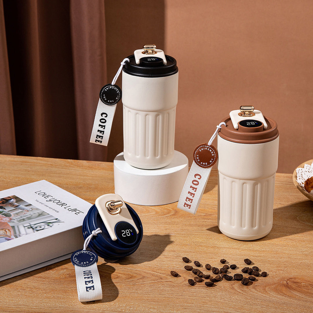 Ladies Insulated Coffee Mug with practical folding lid Kalsten
