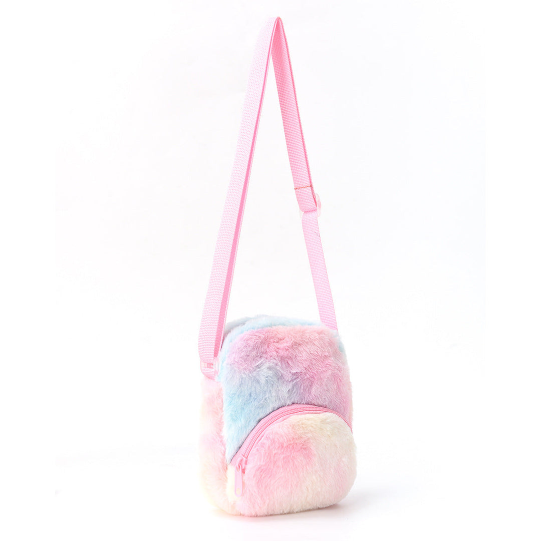 Fluffy shoulder bag with star motif Kalsten